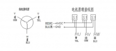 86無(wú)刷電機(jī)接線(xiàn)圖，安裝尺寸圖